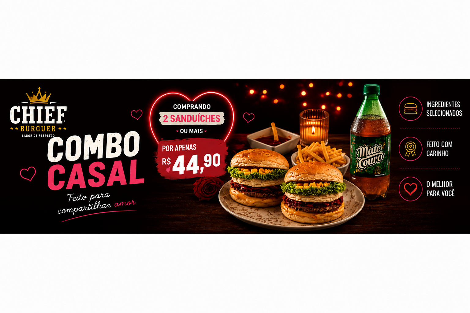 Chief Burguer - Combo Casal
